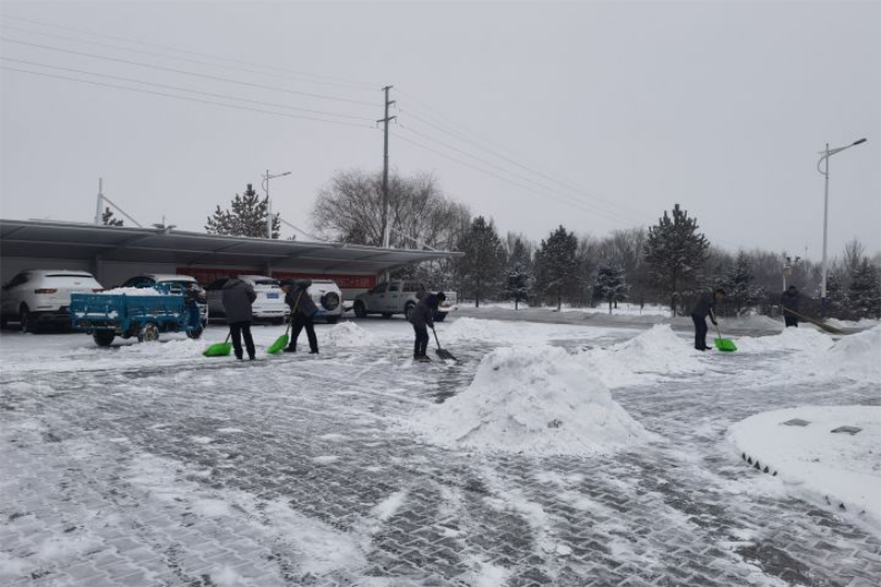 润达供水公司组织员工清雪劳动